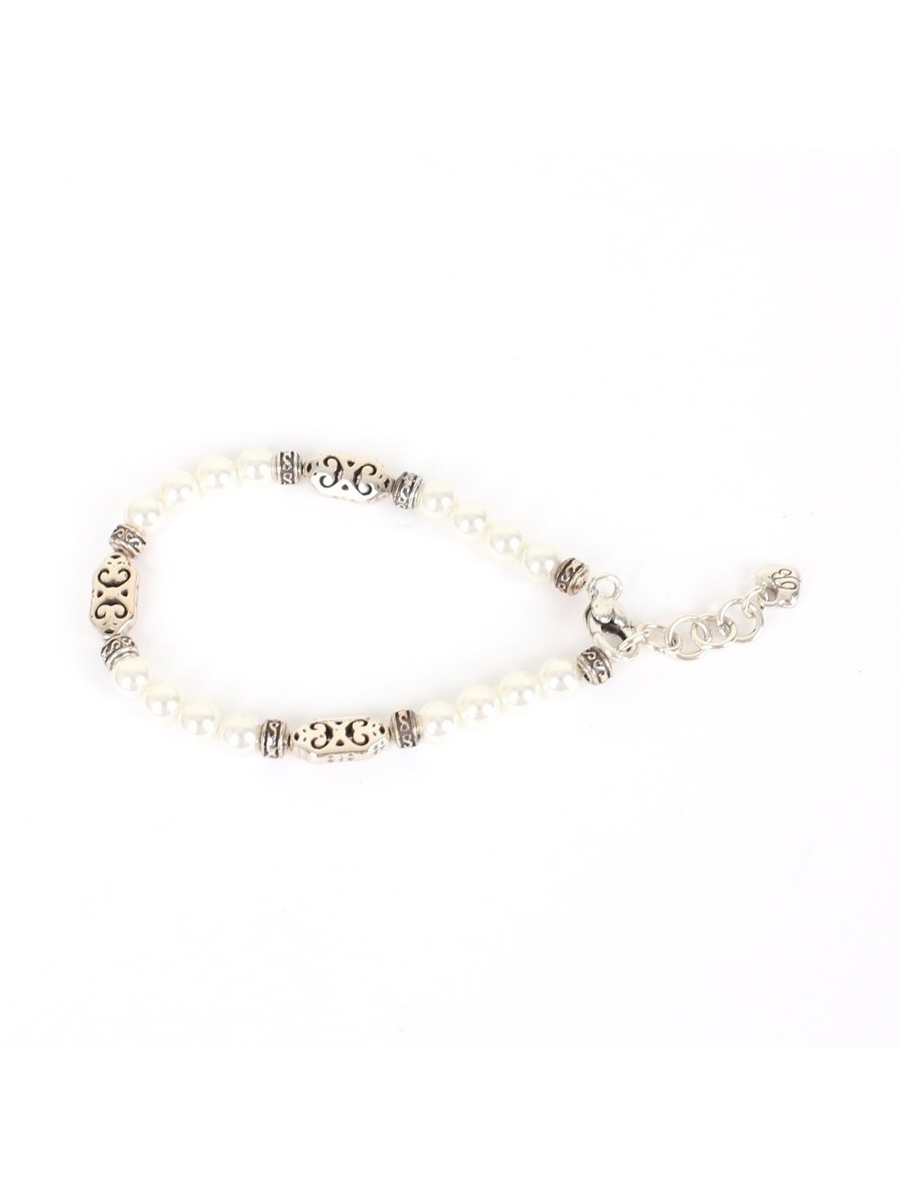 Brighton Ornate Filigree Spacer Bead Pearl Extender Bracelet